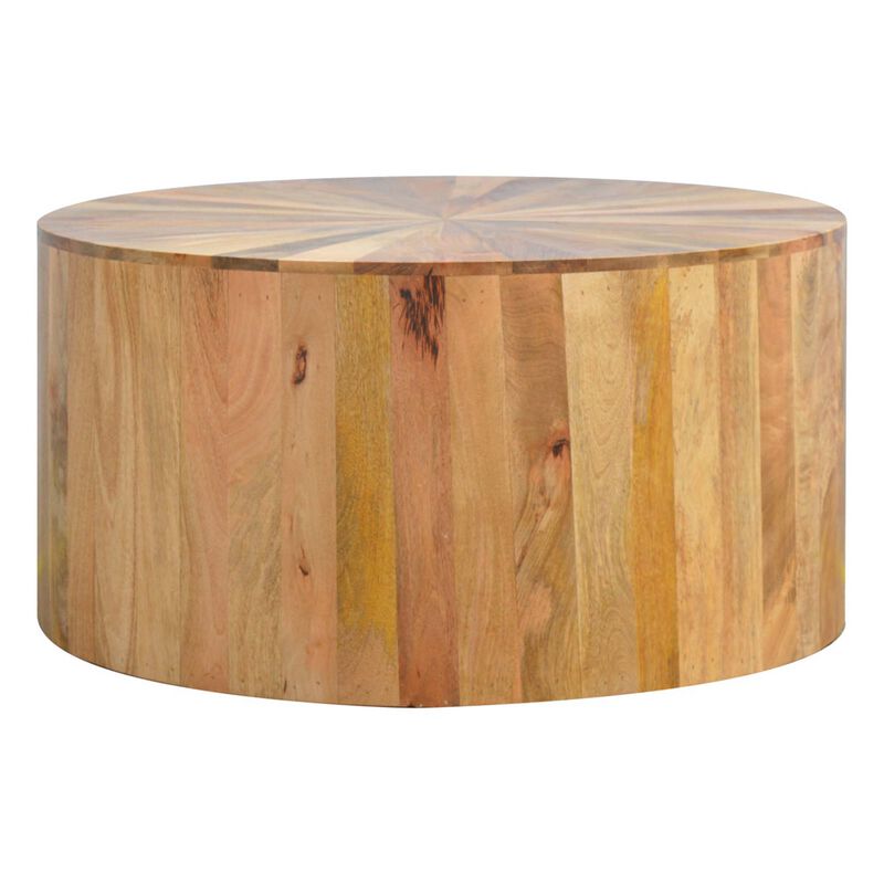 Solid Wood Round Wooden Coffee Table