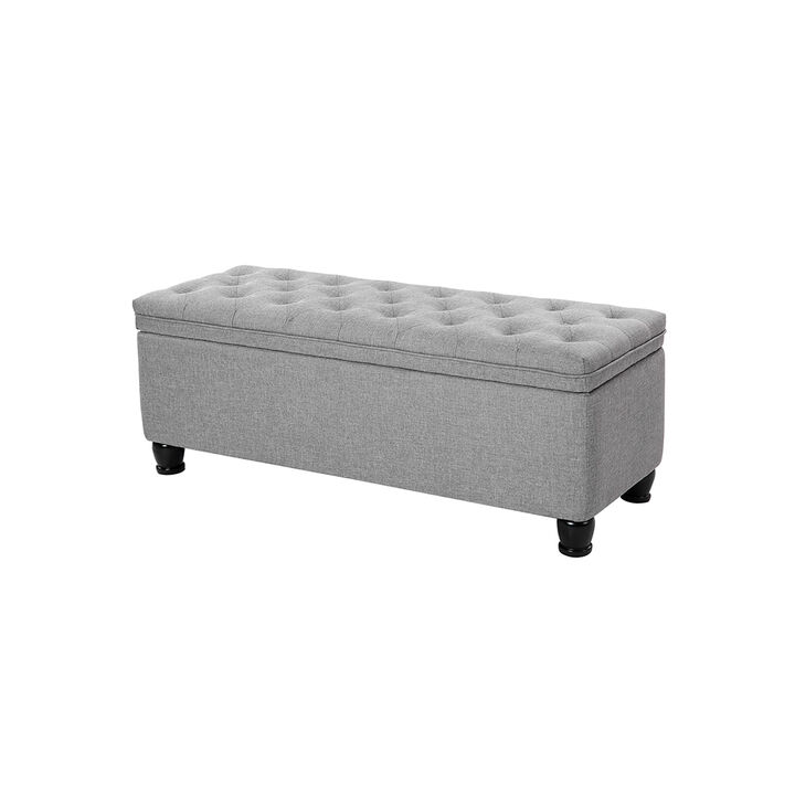 Elegant Storage Ottoman - Versatile Footstool with Hidden Storage