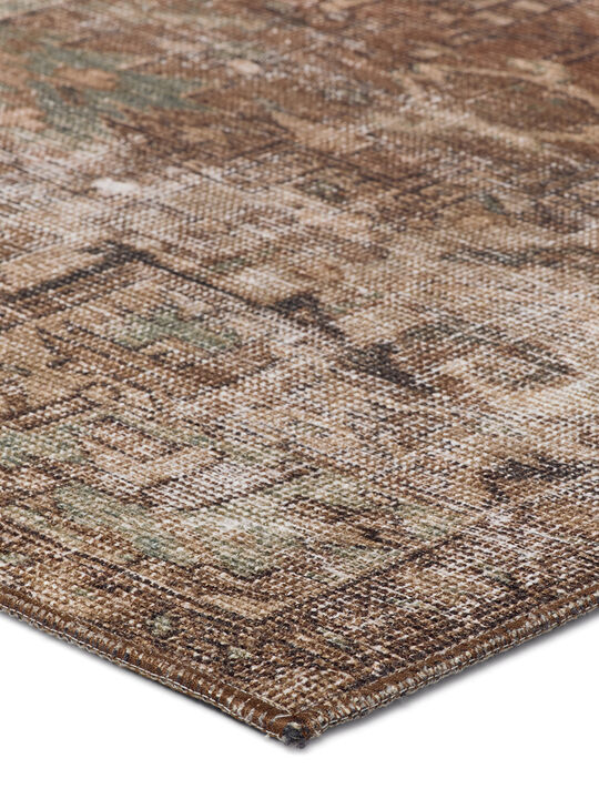 Harman Hold K Lester Minita Brown 3'1" x 8' Runner Rug