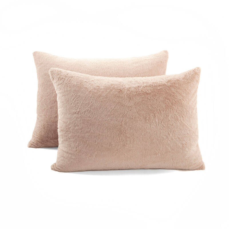 Modern Solid Ultra Soft Faux Fur Light Weight All Season Comforter 5-Pc Set