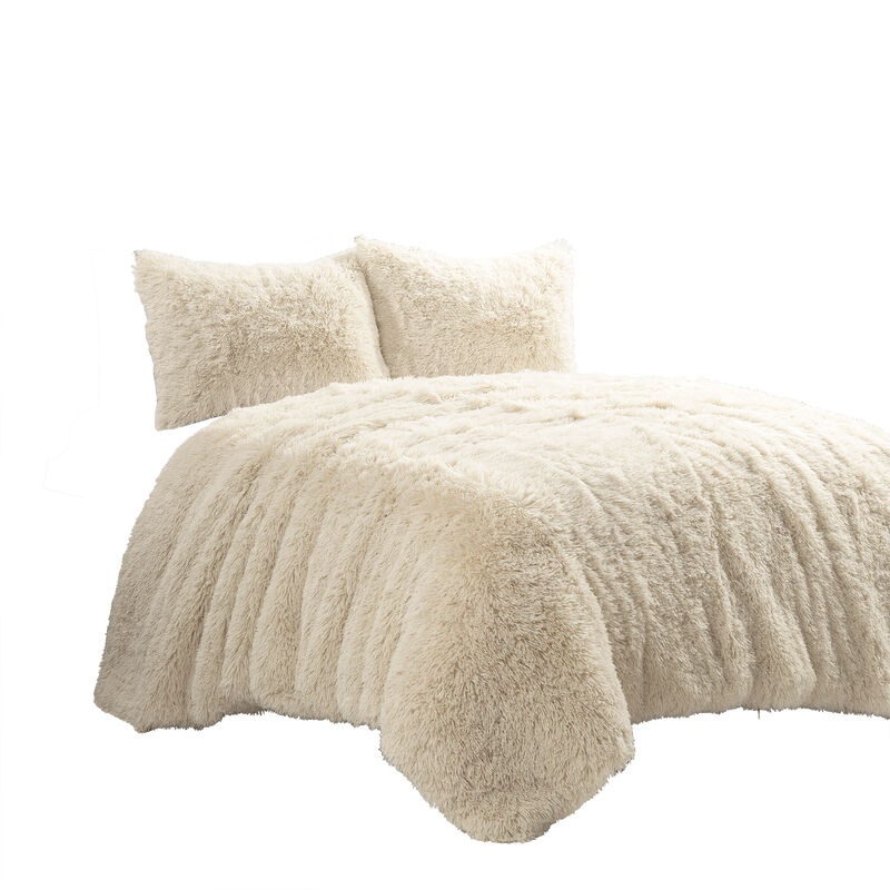 Emma Faux Fur Oversized Comforter 2-Pc Set