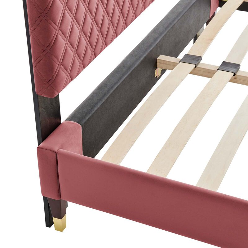 Modway - Harlow Queen Performance Velvet Platform Bed Frame