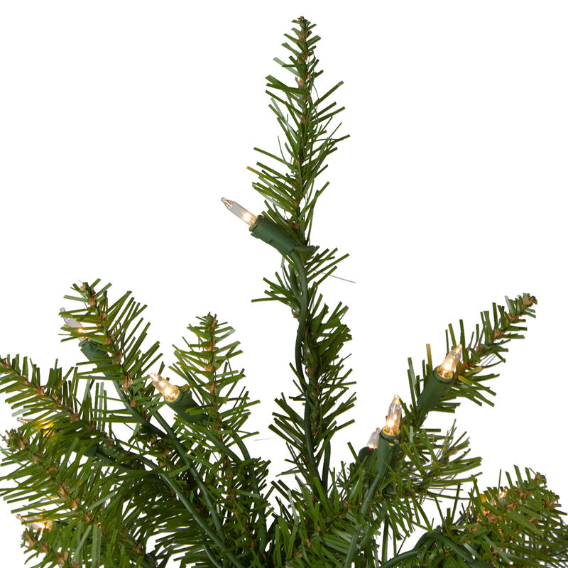 4' Pre-Lit Full Northern Pine Artificial Christmas Tree  Clear Lights