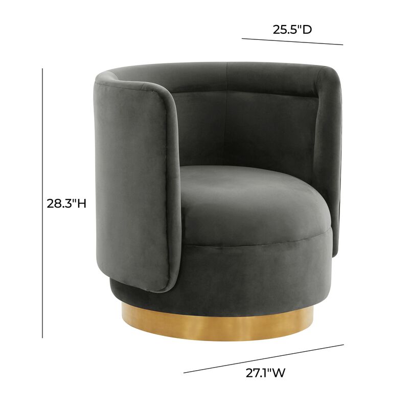 Remy Velvet Swivel Chair