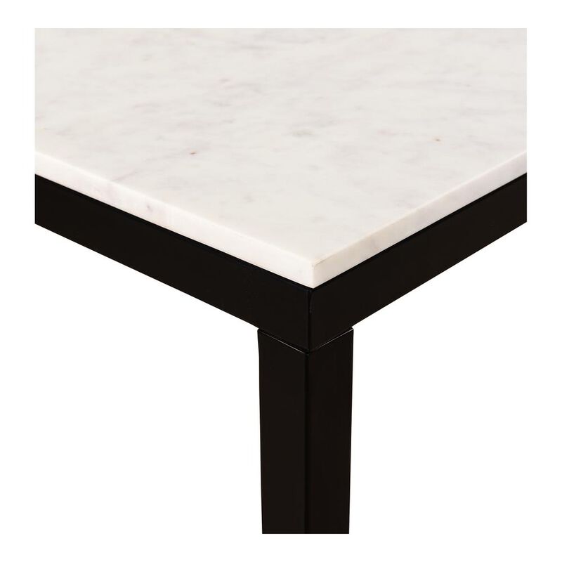 Moe’s Parson Side Table White Marble