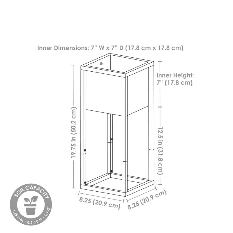 Modern Simplicity 20 in H Outdoor Elevated Planter -2-Pack