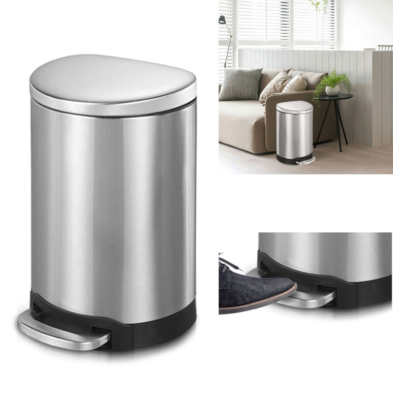 3.2 Gal./12 Liter Stainless Steel Trash Can