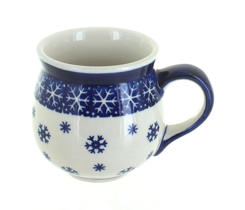 Blue Rose Polish Pottery Festive Fir Bubble Mug