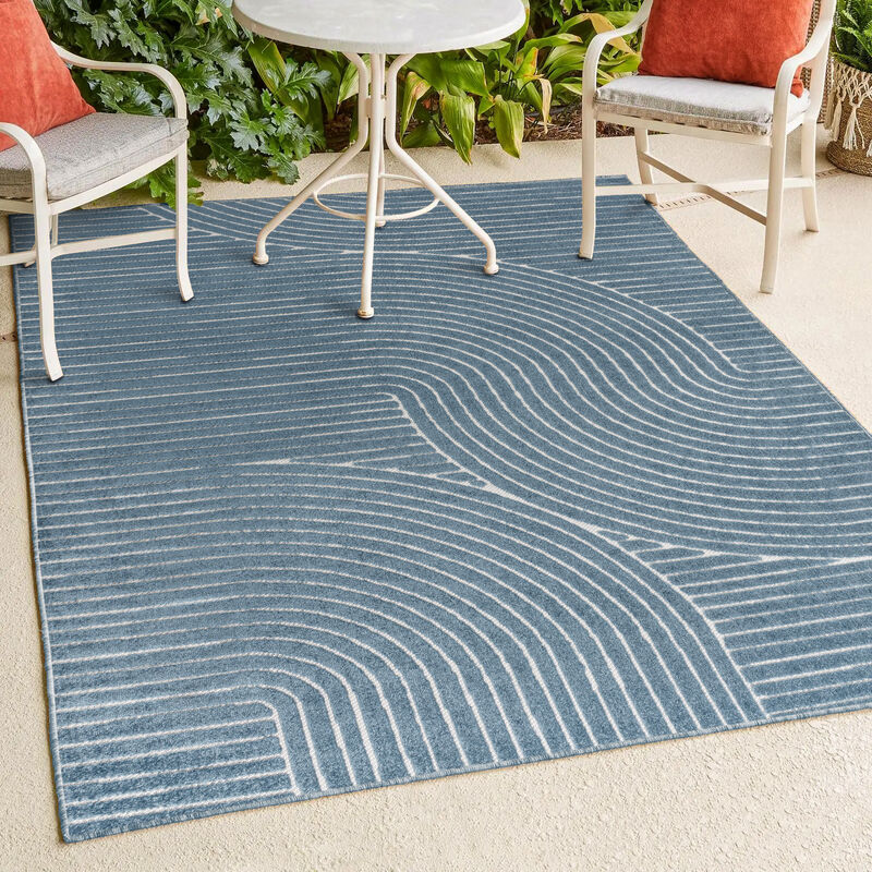 Skagen Minimalist Curve Geometric Area Rug