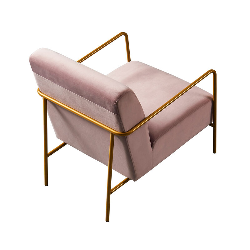Teamson Home Chelsea Armchair with Gold-Finished Metal Legs