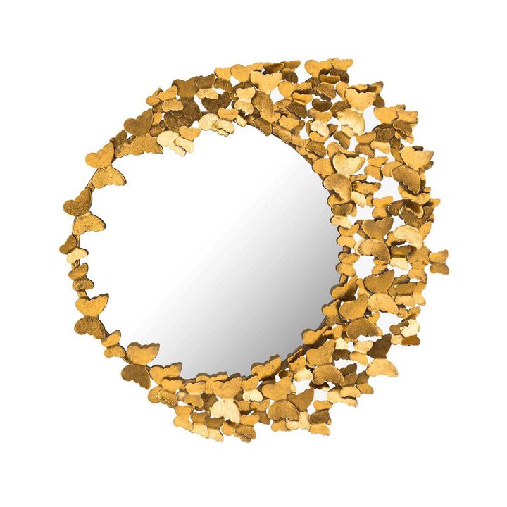 Belen Kox Handcrafted Butterfly Gold Mirror, Belen Kox