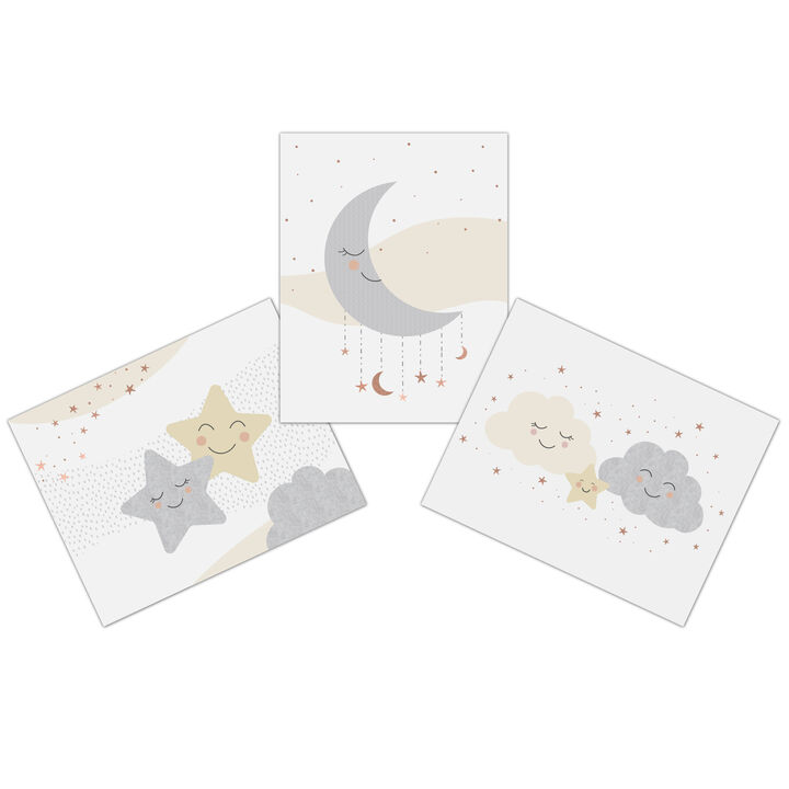 Lambs & Ivy Goodnight Moon 3-Piece Unframed Nursery/Child Wall Art 11” X 14”