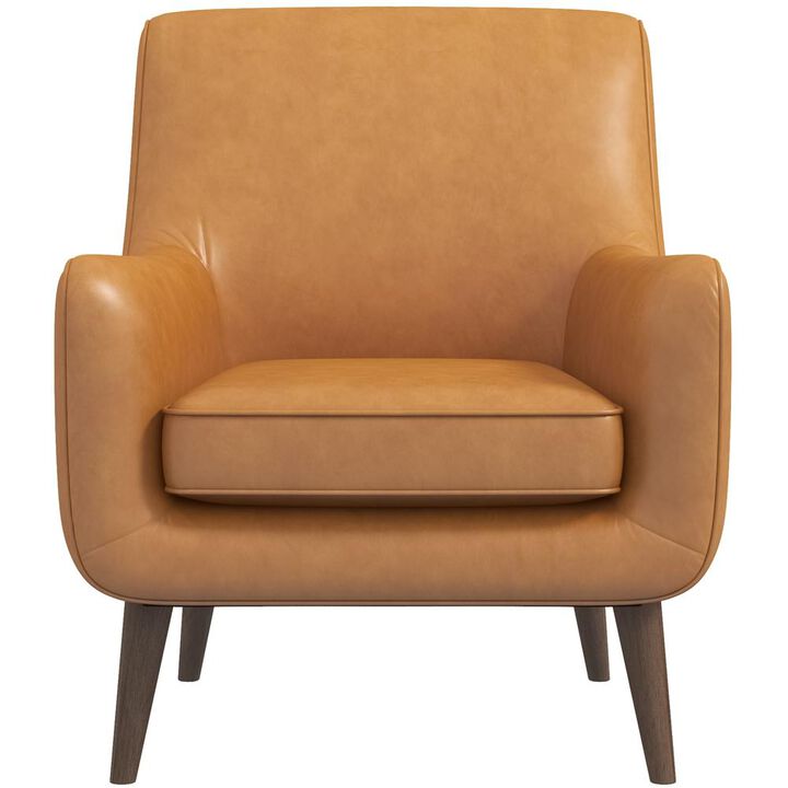 Ashcroft Furniture Co Alex Tan Leather Lounge Chair