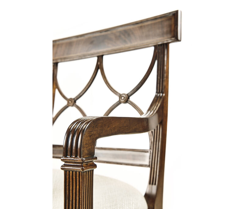 Regency Curved Back Arm Chair