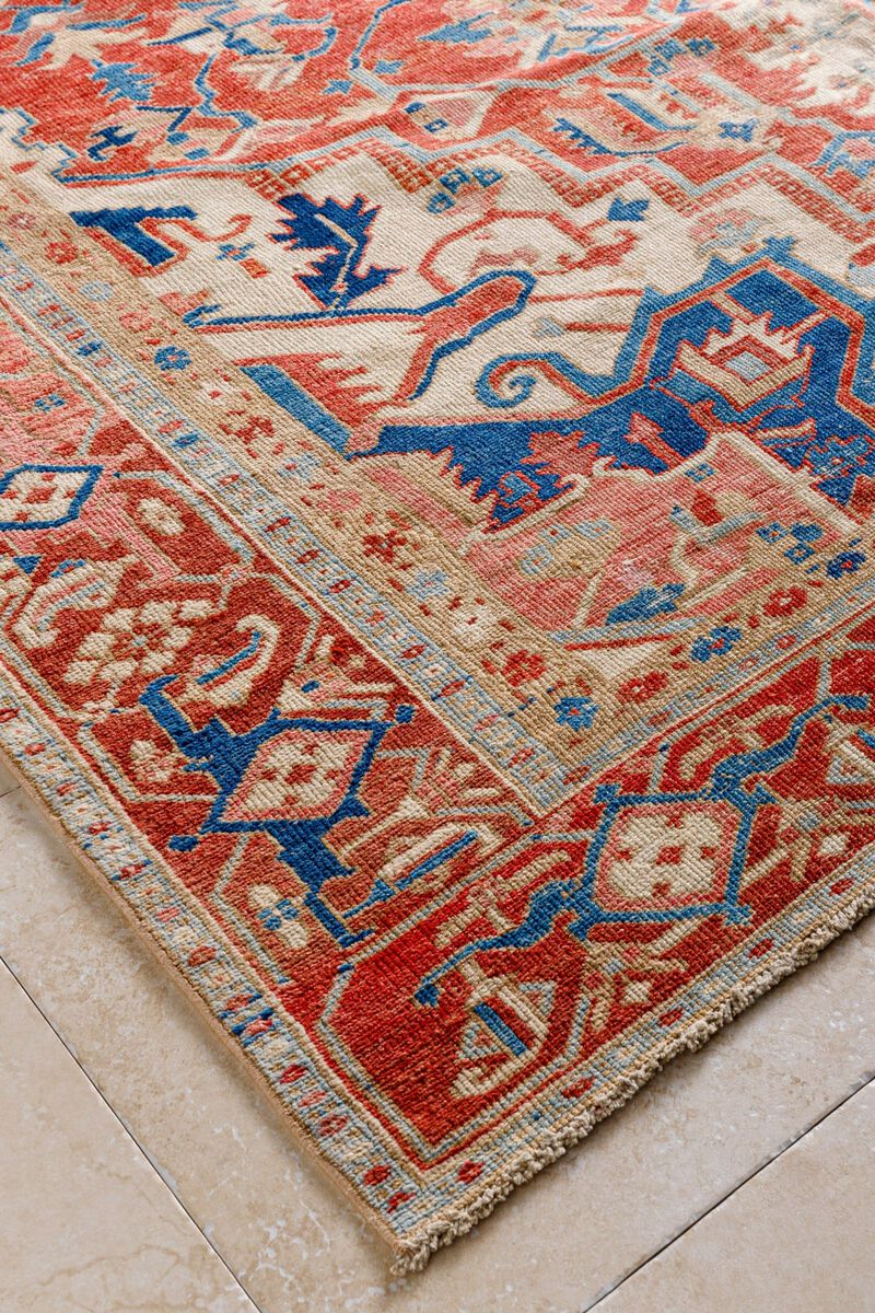 District Loom Antique Persian Heriz Serapi area rug-Dunn