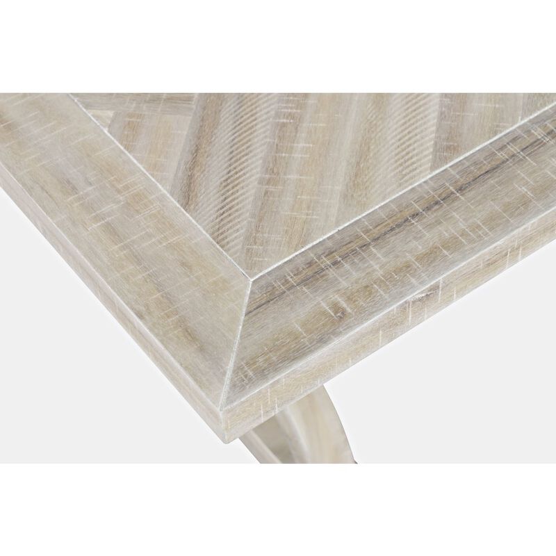 Jofran Fairview Transitional Herringbone Distressed Acacia Coffee Table