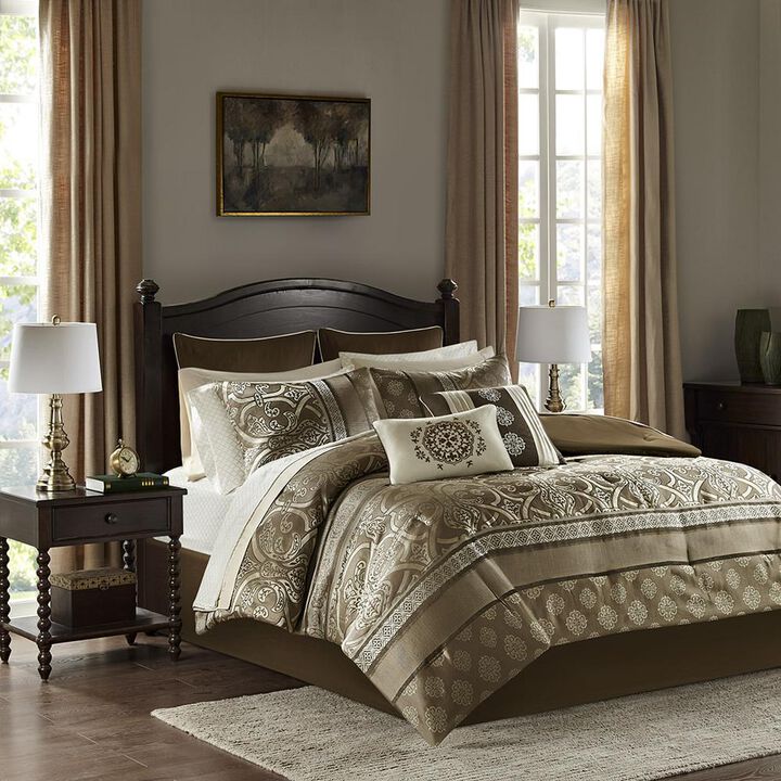 Belen Kox Elegant Jacquard 16 Piece Comforter Set, Belen Kox