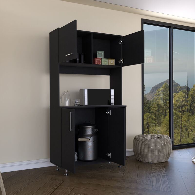 Pantry Cabinet Delaware, Kitchen, Black