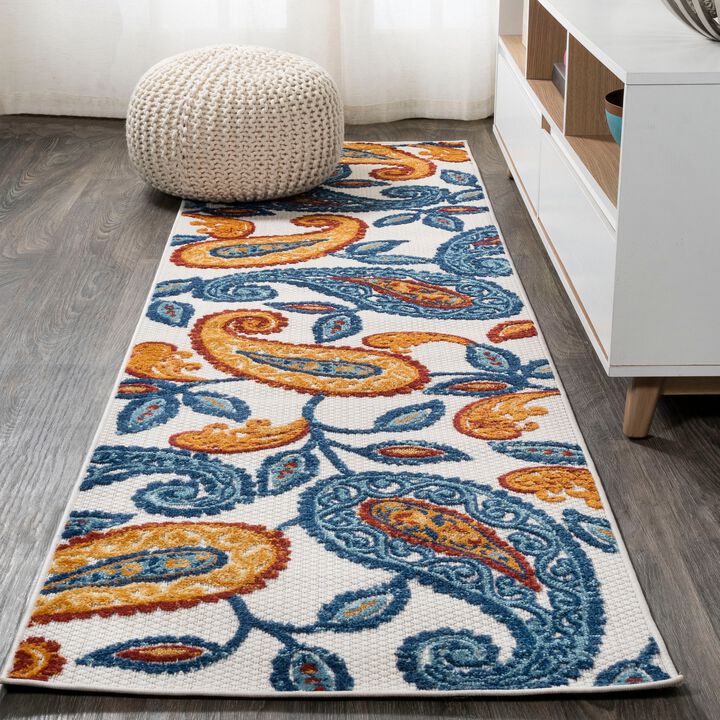 Julien Paisley High-Low Indoor/Outdoor Area Rug