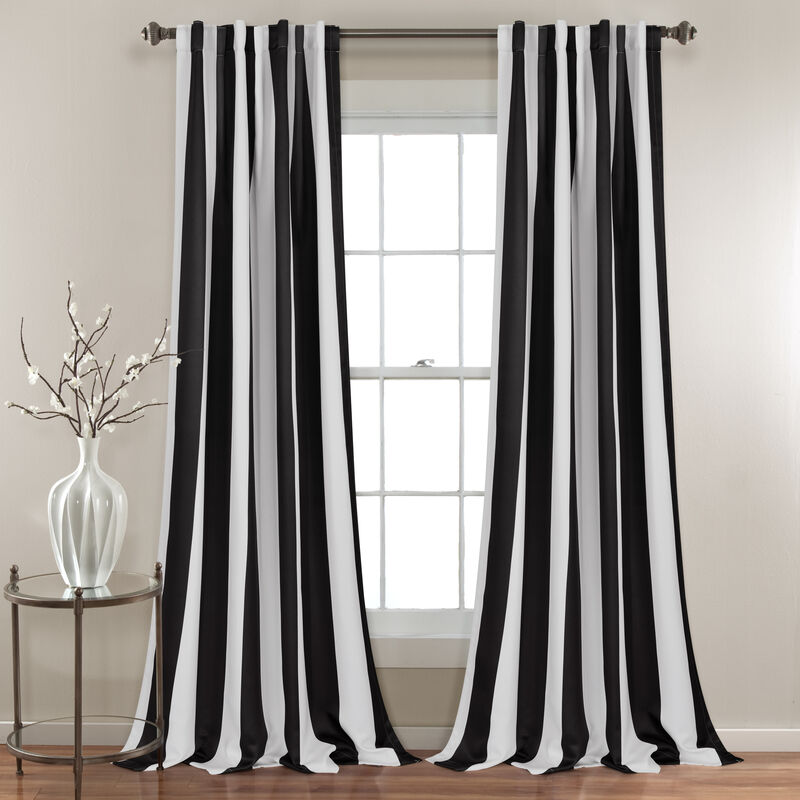 Wilbur Stripe  Light Filtering Window Curtain Panels