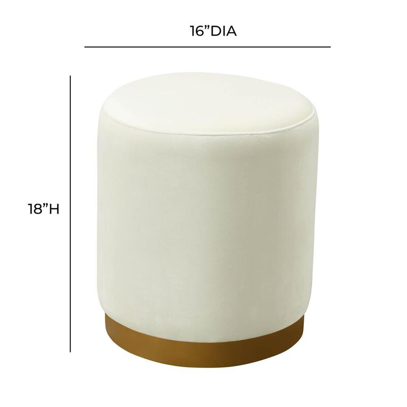 Belen Kox Luminary Cream Velvet Ottoman, Belen Kox