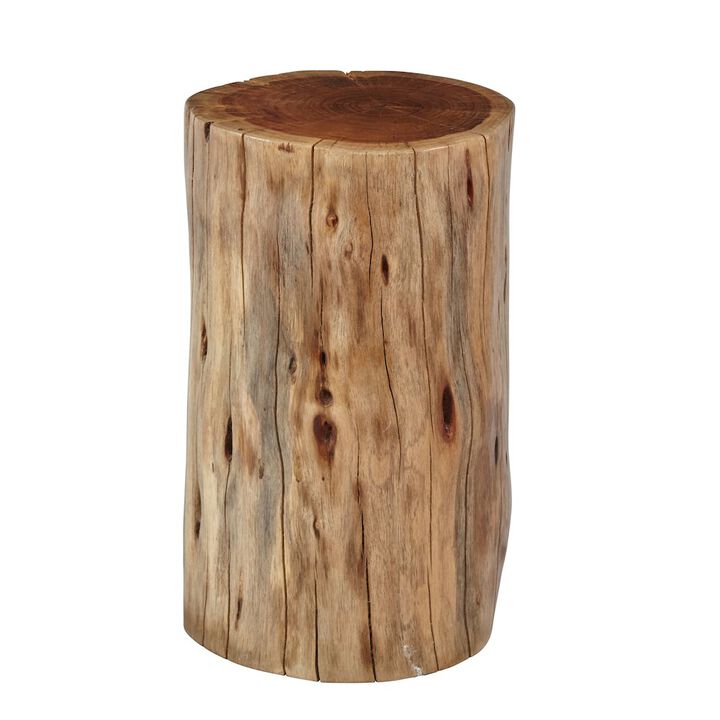 Jofran Global Archive Solid Wood Live Edge Stump Accent Table
