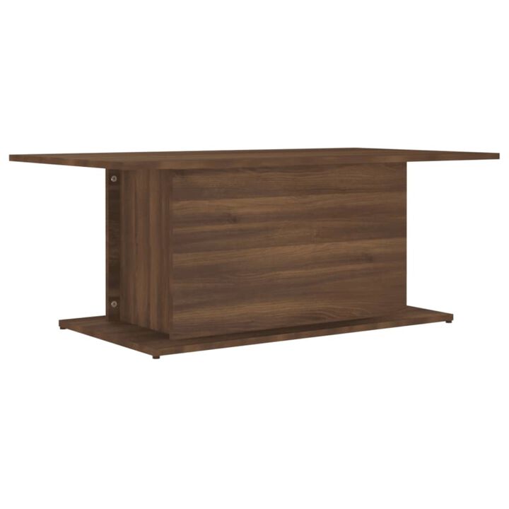 vidaXL Coffee Table Brown Oak 40.2"x21.9"x15.7" Chipboard