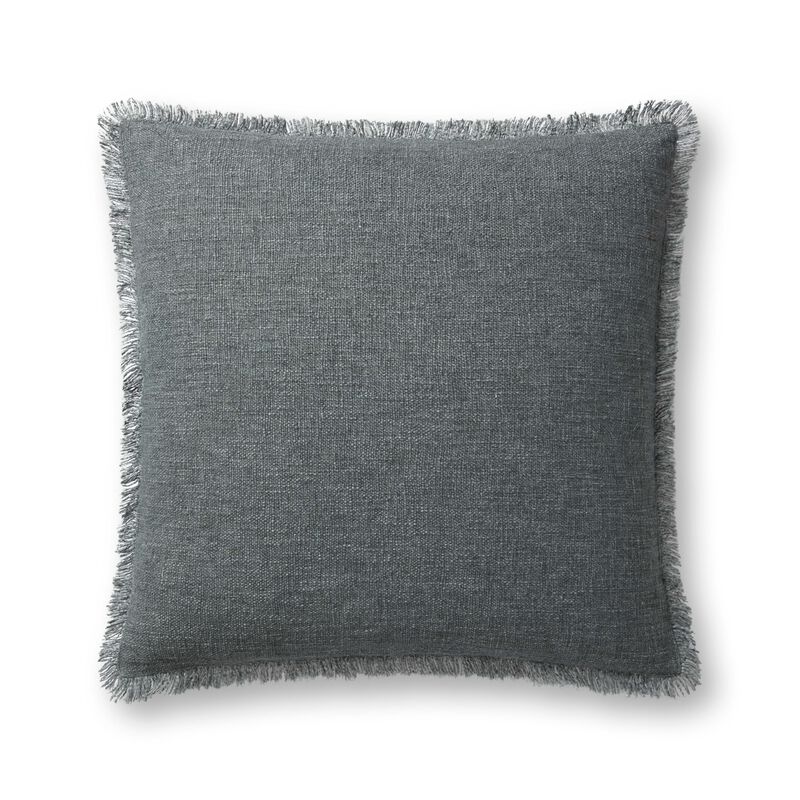 Sable PAL0033 Blue 22''x22'' Polyester Pillow by Amber Lewis x Loloi, Set of Two
