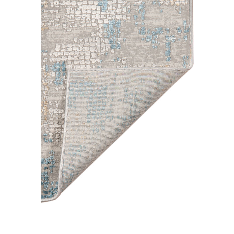 Hamilton Stovall Light Blue Polyester Blend Area Rug