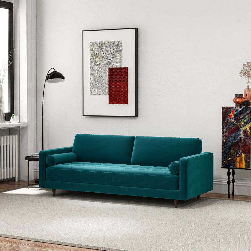 Ashcroft Furniture Co Anthony Velvet Sofa