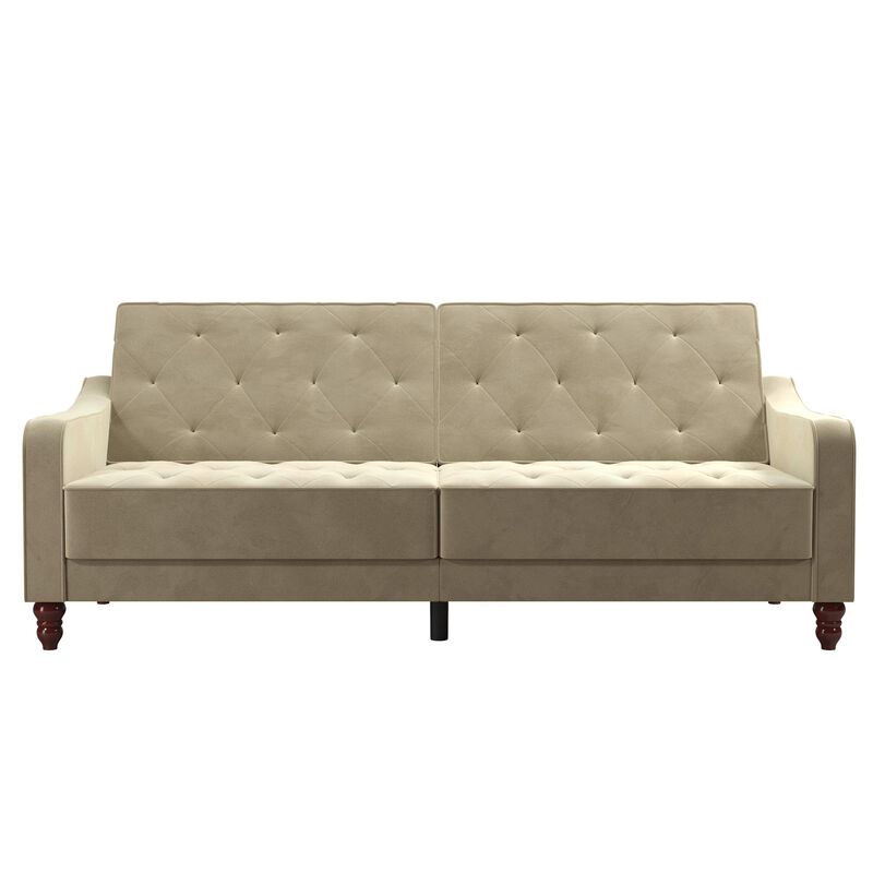 Vintage Tufted Split Back Futon