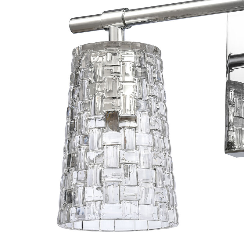 Lightweave 15'' Silver Wide 2-Light Vanity Light