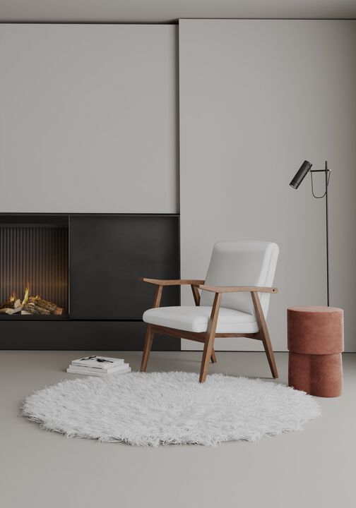 Archduke White Accent Chair