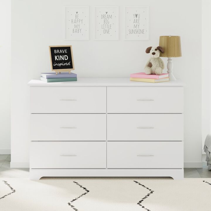 Storkcraft Brookside 6 Drawer Double Dresser (White) &ndash; GREENGUARD Gold Certified