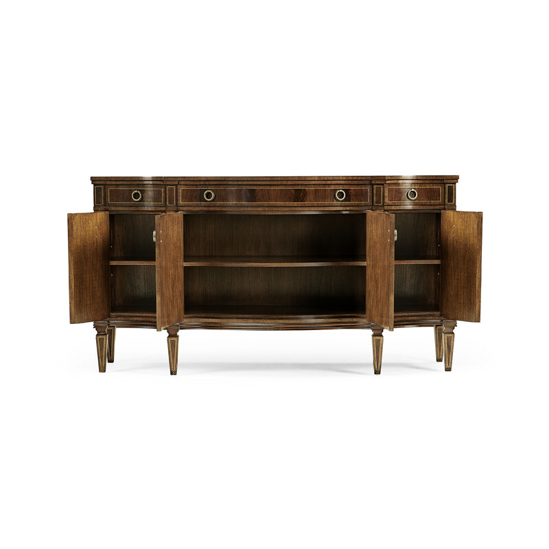 Serpentine Mahogany Credenza