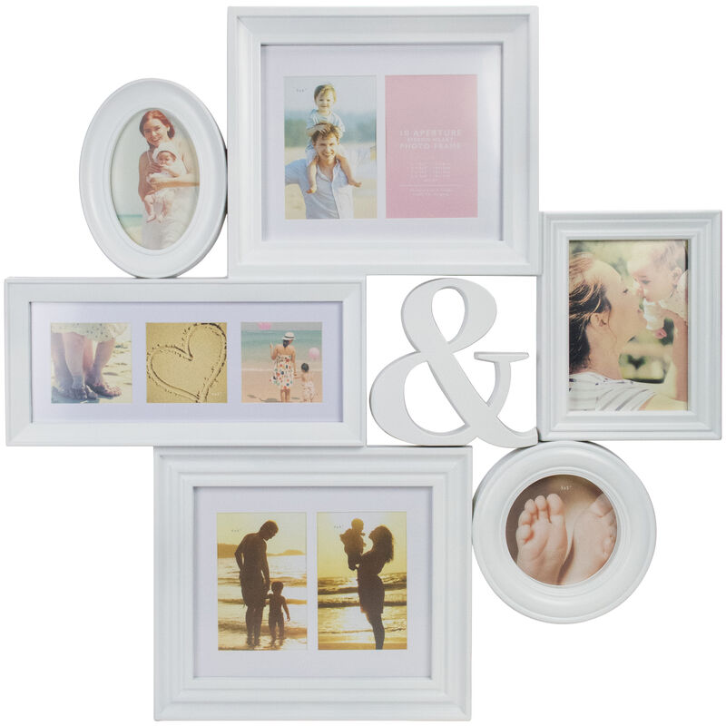 27.75" White Multi-Sized Photo Picture Frame Collage Wall Decoration