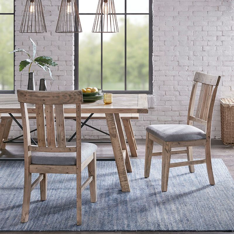 Gracie Mills Harold Contemporary Rustic Dining Chair Set of 2