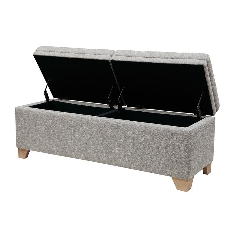 Gracie Mills Gil Soft Close Storage Bench with Solid Wood Legs