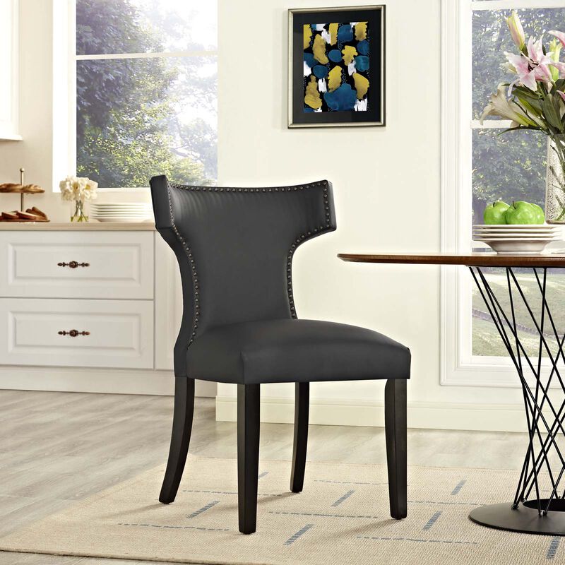 Curve Vegan Leather Dining Chair