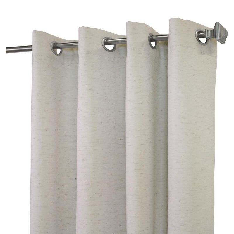 Thermaplus Ventura Blackout Grommet Curtain Panel Pair Frame Your Windows with Subtle Slub Textured Motif Each 78" x 84" Natural