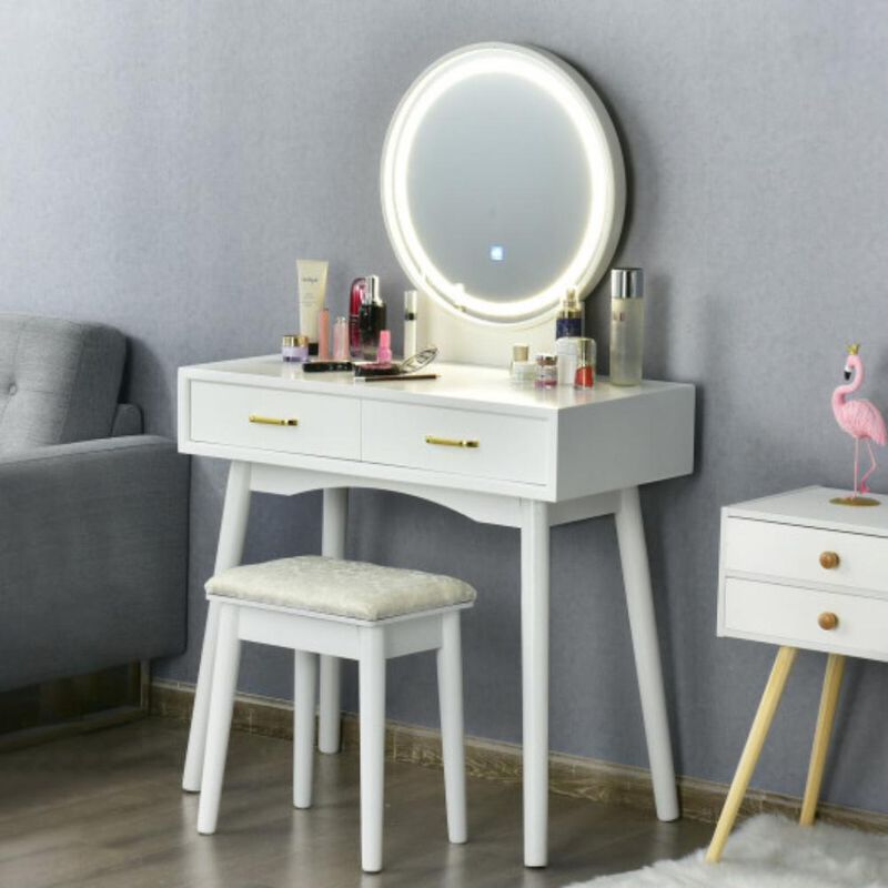 Vanity Dressing Table Set with 3 Lighting Modes