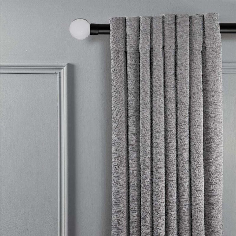 Linen Avenue Clear Acrylic Double Window Curtain Rod Set