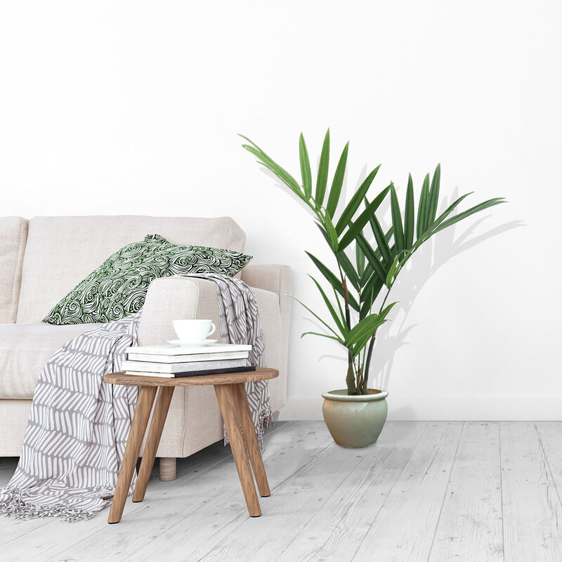 Indoor Oasis 3ft Artificial Kentia Palm Plant with 38 Lifelike Leaves - Elegant Faux Greenery for Home & Office Decor in Sophisticated Pot - Perfect for Creating a Relaxing Atmosphere, Low Maintenance