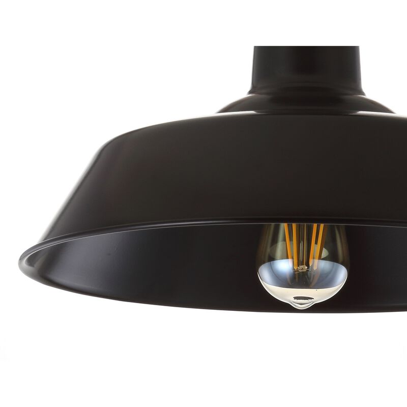 Camila Classic Industrial Indoor/Outdoor Iron LED Semi Flush Mount