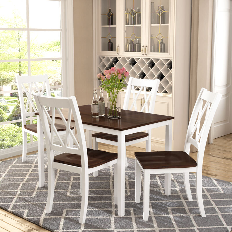 Merax Home Kitchen Dining Table Set with Chairs