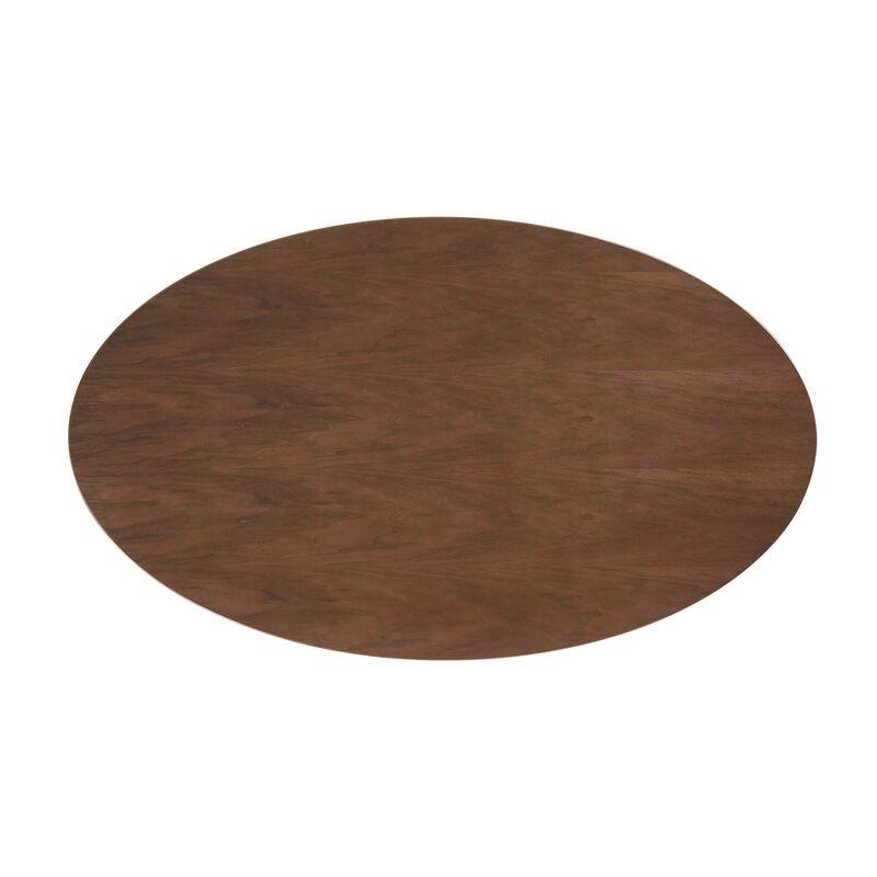 Modway - Lippa 60" Oval Wood Grain Dining Table Walnut