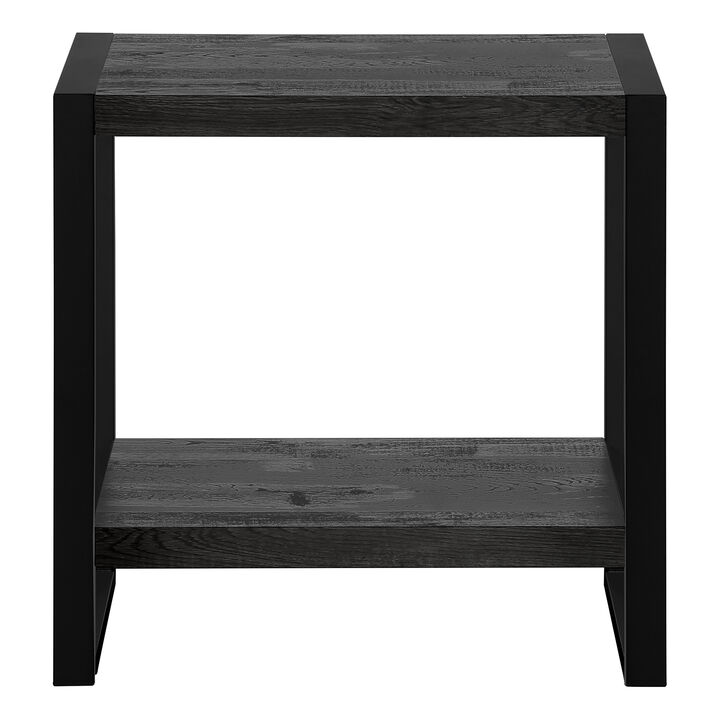 Monarch Specialties I 2862 Accent Table, Side, End, Nightstand, Lamp, Living Room, Bedroom, Metal, Laminate, Black, Contemporary, Modern