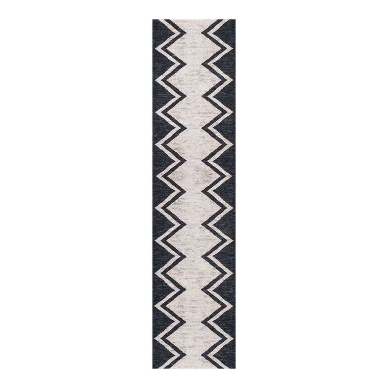 Siksak Modern Chevron Border Area Rug