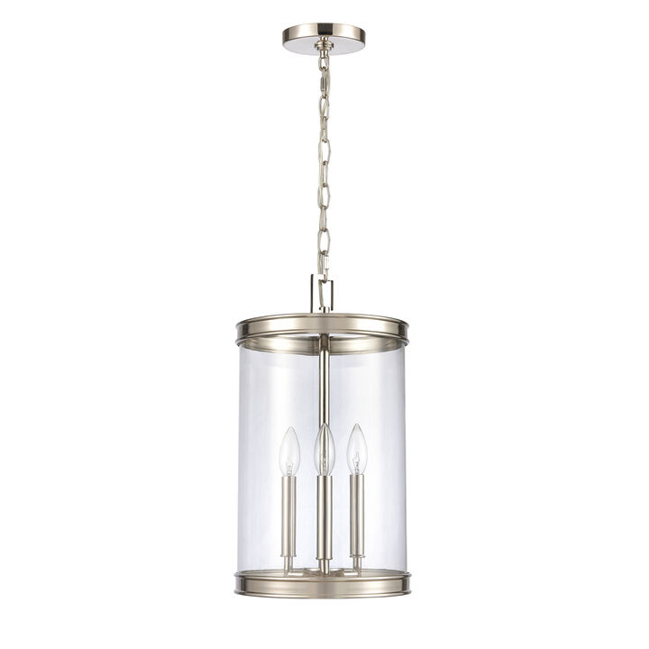 Mendoza 10.25'' Silver Wide 3-Light Pendant