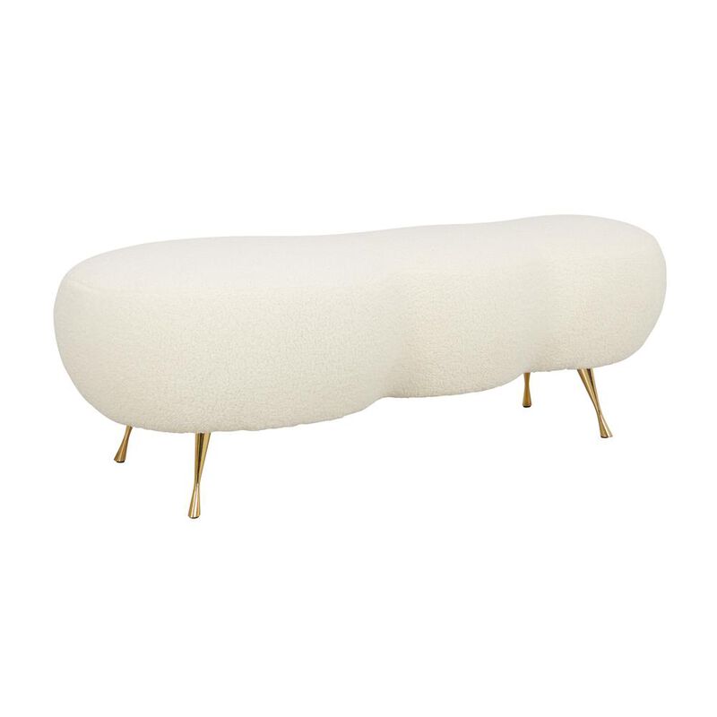 Belen Kox Plush Shearling Glam Bench, Belen Kox